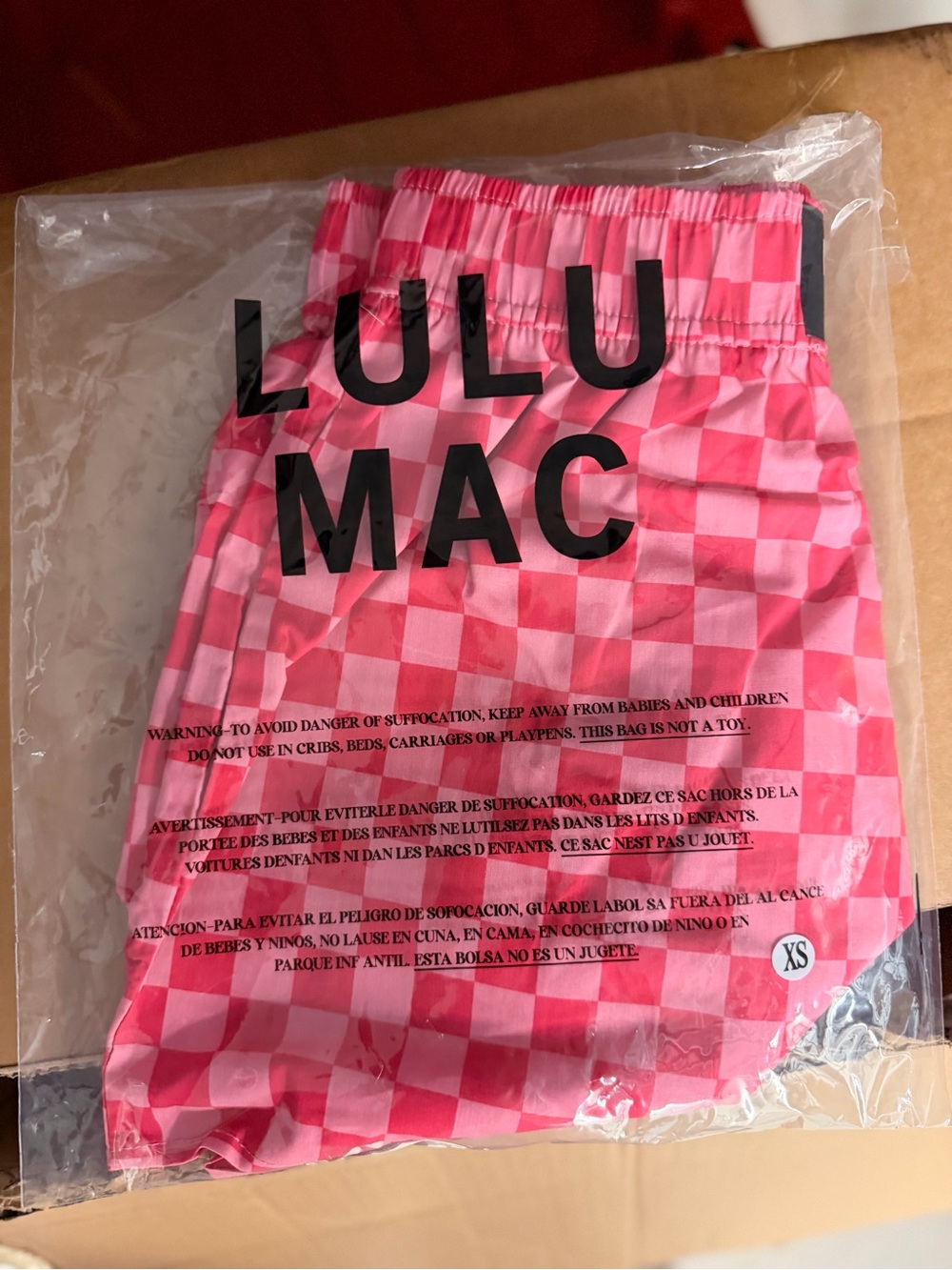 Pink Checkerboard Shorts